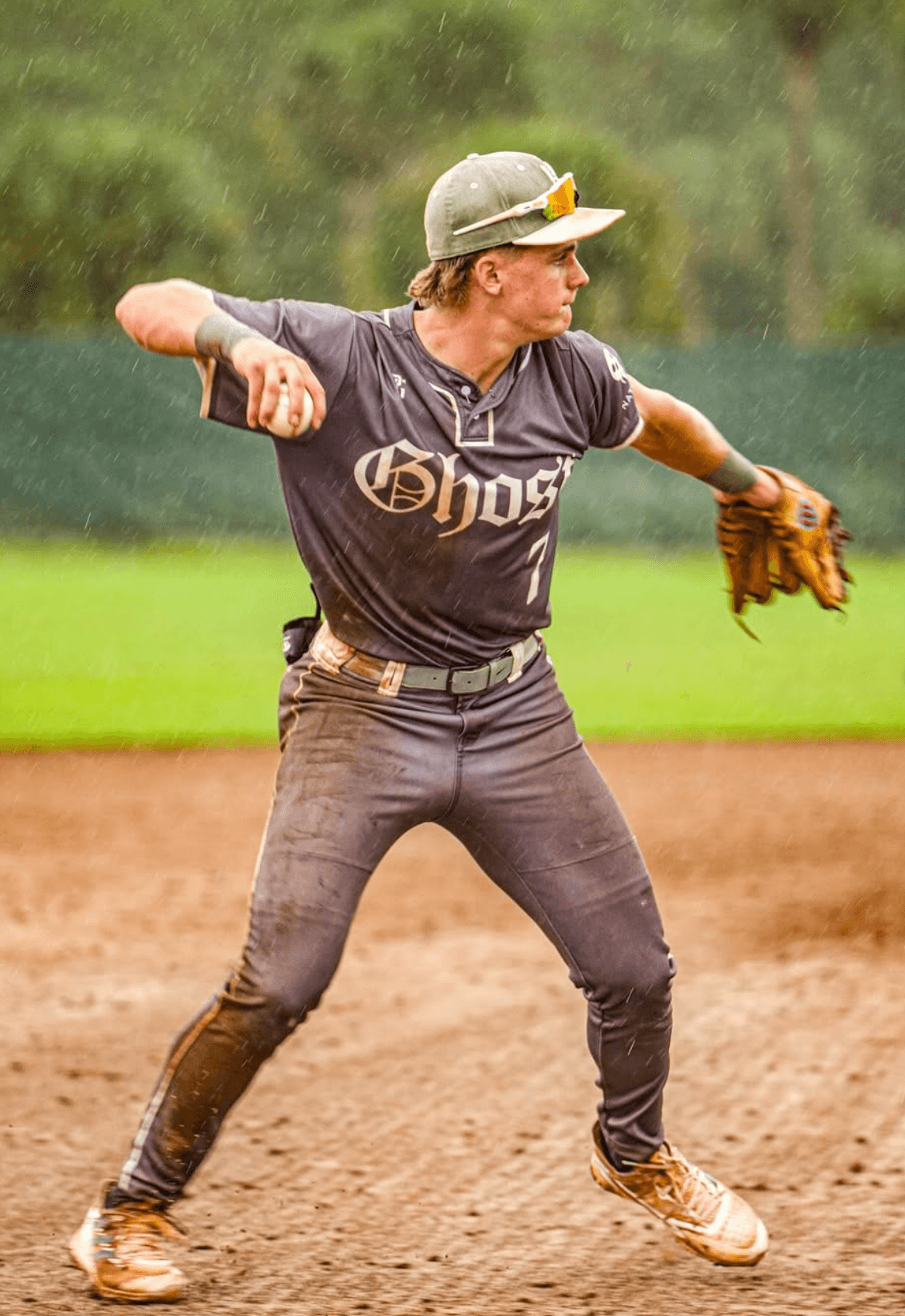 Ghost Premier player making a throw in the rain