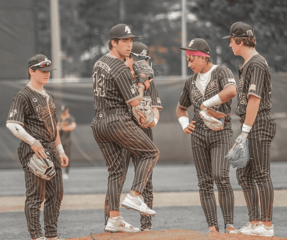 Ghost Premier team huddle during mound visit